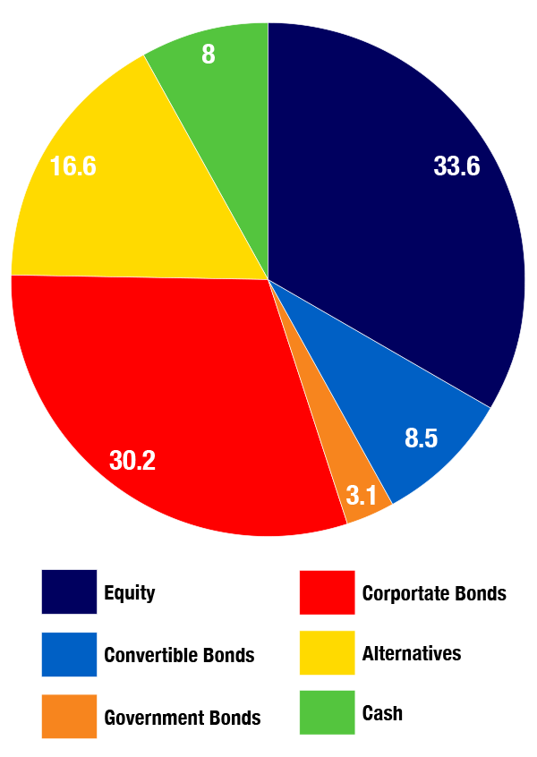 Investment performance pie chart january 2014